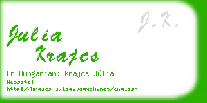 julia krajcs business card