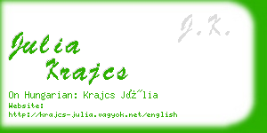 julia krajcs business card